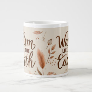 Taza De Café Gigante Cálido como la Tierra Mug - Café Boho estético Cu