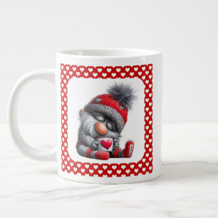 Taza De Café Gigante "Cálido y Acogedor" Gnome Dormilón   Cacao de Invi