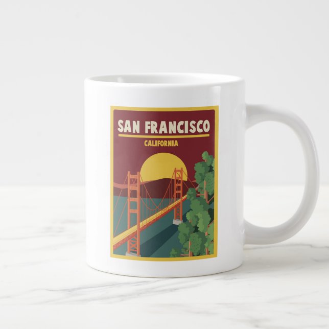 Taza De Café Gigante California| San Francisco (Derecha)
