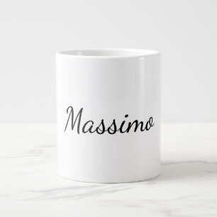 Taza De Café Gigante Caligrafía Elegante Sencilla Nombre Simple