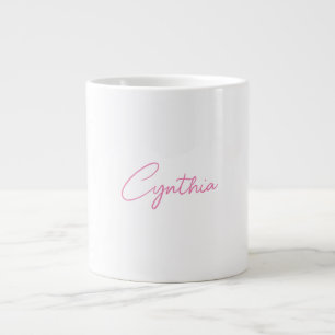 Taza De Café Gigante Caligrafía moderna minimalista Añadir nombre