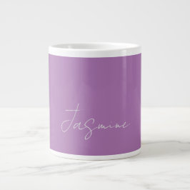 Taza De Café Gigante Caligrafía Personalizado Minimalista Nombre propio