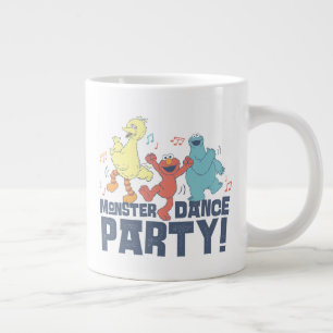 Taza De Café Gigante Calle Sésamo   Fiesta de monstruos bailando