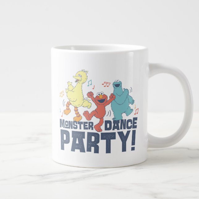 Taza De Café Gigante Calle Sésamo | Fiesta de monstruos bailando (Derecha)
