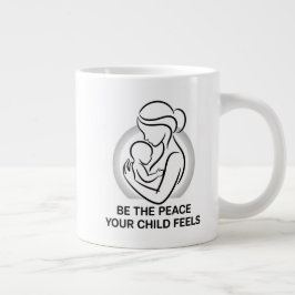 Taza De Café Gigante Calm Mother and Baby Minimalist Mantra