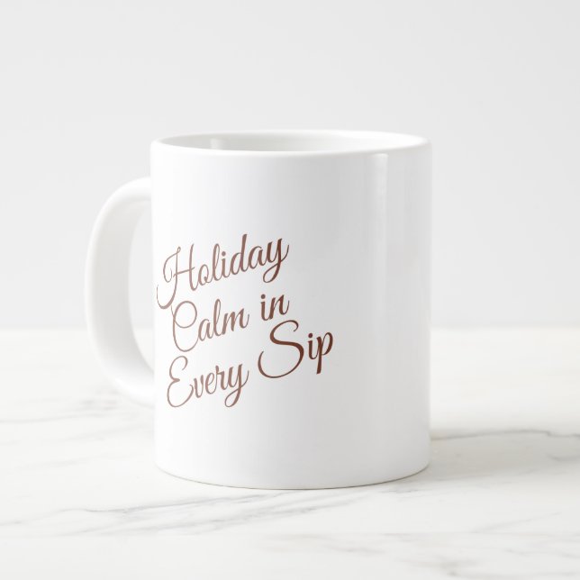 Taza De Café Gigante Calm Winter Mug – Cozy Minimal Design (Izquierda)