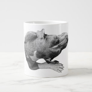 Taza De Café Gigante Calma descendente: retrato de cabeza y traza