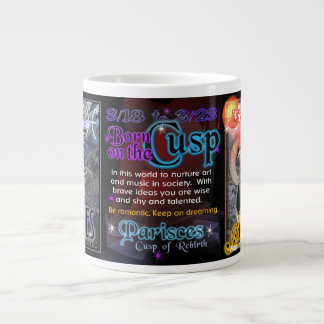 Taza De Café Gigante Cambio de signo del zodiaco del aries de Piscis