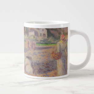 Taza De Café Gigante Camille Pissarro el   la cosecha de la patata