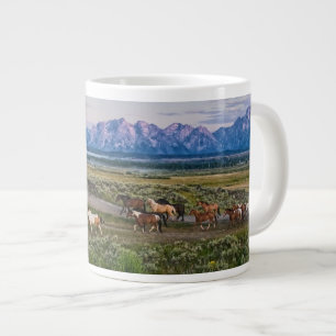 Taza De Café Gigante Caminata de caballos