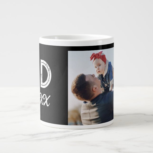 Taza De Café Gigante Camiseta básica del Día del Padre personalizada (Frente)