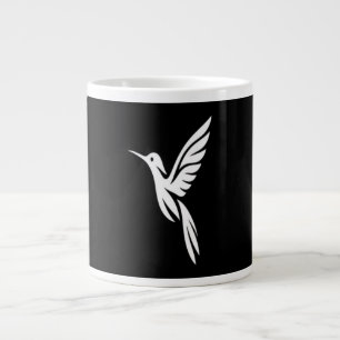 Taza De Café Gigante Camiseta De Pájaro Minimalista Observador De Colib