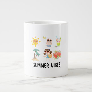 Taza De Café Gigante camiseta de vibraciones de verano lindas para niño