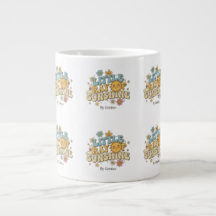Taza De Café Gigante Camiseta Little Ray of Sunshine, Retro Groovy 70s 