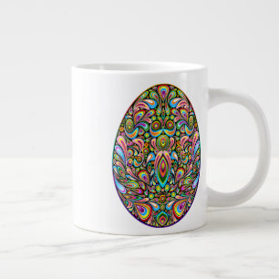 Taza De Café Gigante Camiseta Orgánica para Niños con Diseño Psicodélic