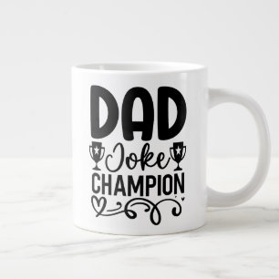 Taza De Café Gigante Campeón de Chiste de papá   Gracioso regalo del Dí