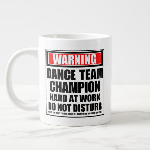 Taza De Café Gigante Campeón del equipo de danza de advertencia trabaja