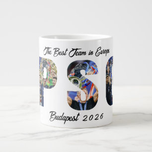 Taza De Café Gigante Campeones Consecutivos Personalizados París PSG