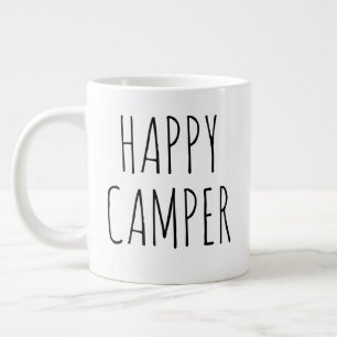 Taza De Café Gigante "Camper feliz" Sencillo y moderno casa de campo