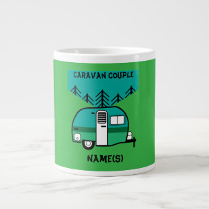 Taza De Café Gigante Campers felices con divertidas caravanas de dos to