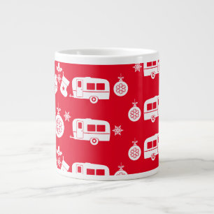 Taza De Café Gigante Camping de caravanas felices Navidades