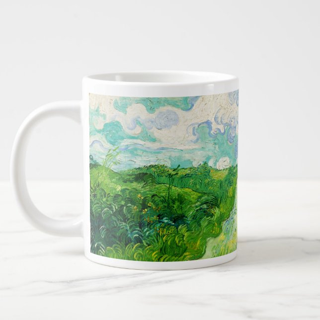 Taza De Café Gigante Campos de trigo verde Vicente Van Gogh (Izquierda)