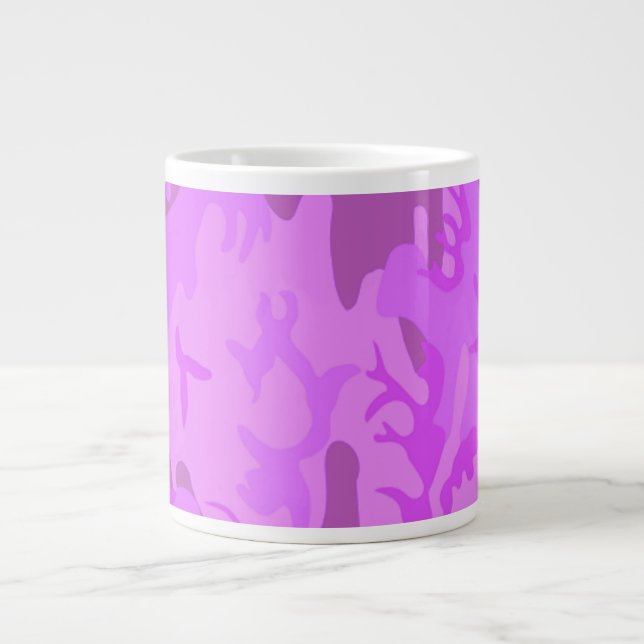 Taza De Café Gigante Camuflaje morado claro (Frente)