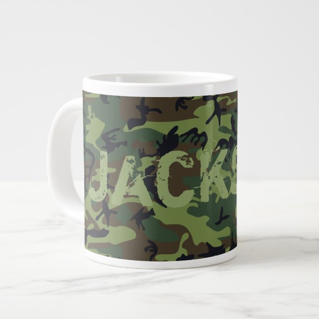 Taza De Café Gigante Camuflaje Personalizado (Izquierda)