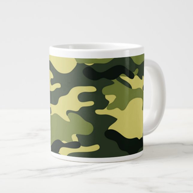Taza De Café Gigante Camuflaje verde Jumbo Mug (Derecha)