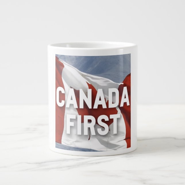 Taza De Café Gigante Canada first. Conservative Party Canada  (Frente)