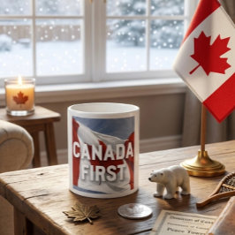 Taza De Café Gigante Canadá primero. Partido Conservador Canadá