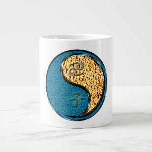 Taza De Café Gigante Cáncer y Rata de Fuego