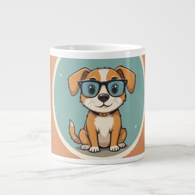 Taza De Café Gigante Caneca com Cachorro  (Frente)
