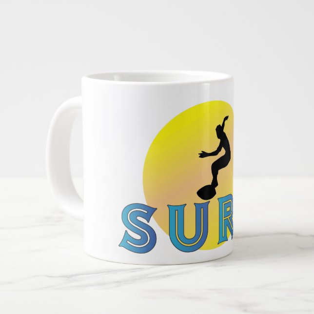 Taza De Café Gigante caneca jumbo personalizada  surf (Izquierda)