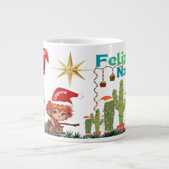 Taza De Café Gigante Caneca Natalina Clássica (Frente)