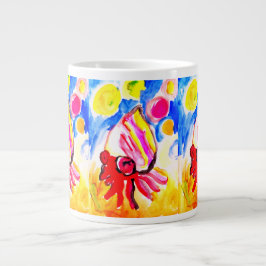 Taza De Café Gigante cangrejo ermitaño acuarela divertido