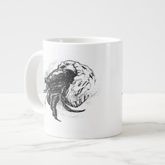 Taza De Café Gigante Cangrejo ermitaño en negro