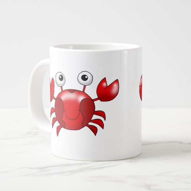 Taza De Café Gigante Cangrejo rojo lindo (Izquierda)