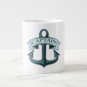 Taza De Café Gigante Capitán buques ancla