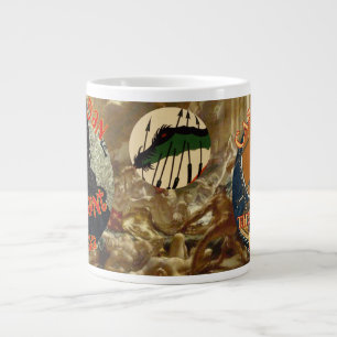 Taza De Café Gigante Capitán Dan Halibut Dios de Whittier Alaska