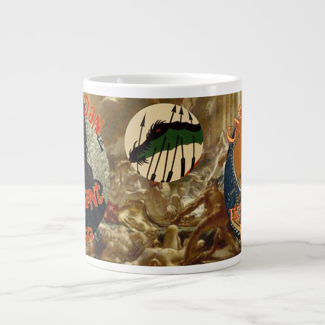 Taza De Café Gigante Capitán Dan Halibut Dios de Whittier Alaska (Frente)