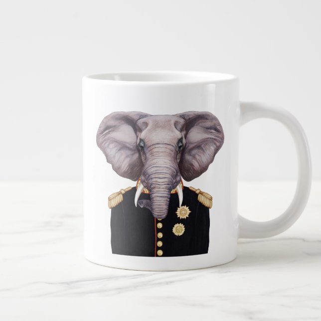 Taza De Café Gigante Capitán elefante (Derecha)