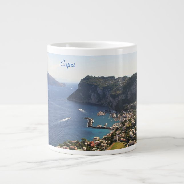 Taza De Café Gigante Capri, Italia, fotografía, música (Frente)