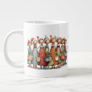 Taza De Café Gigante Caprichosas ocho lecheras ordeñando 12 días de Nav