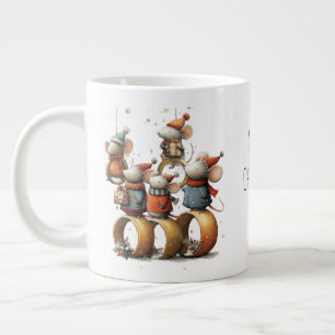 Taza De Café Gigante Caprichosos Cinco Anillos de Oro 12 Días de Navida
