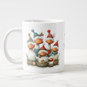 Taza De Café Gigante Caprichosos Seis Gansos Poniendo Huevos 12 Días de