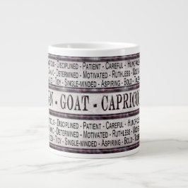 TAZA DE CAFÉ GIGANTE CAPRICORN - CAFETERA/SOPA/JUMBO MUG - TEXTO