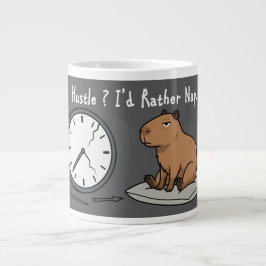 Taza De Café Gigante Capybara Fatigué Humour I'd Rather Nap et Horloge 
