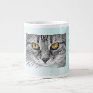 Taza De Café Gigante cara de gato bajo el océano azul