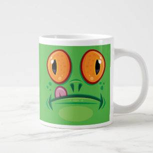Taza De Café Gigante Cara de Rana con Lengua Dibujo Animado